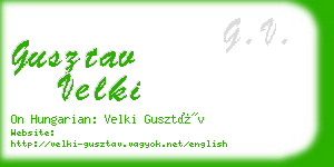 gusztav velki business card